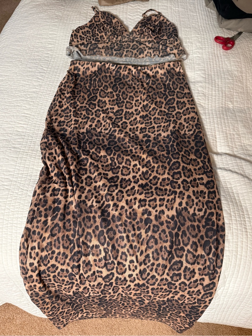 Princess Polly Brown & Black Leopard Print Midi Skirt Set